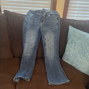 American Eagle Outfitters Women's Medium Blue Kick Boot Jeans